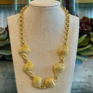 Vintage Kenneth Jay Lane Shell Collar Necklace